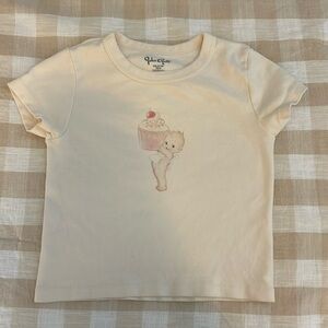 Brandy Melville Ashlyn baby tee naked baby holding cupcake fits size Xs-medium